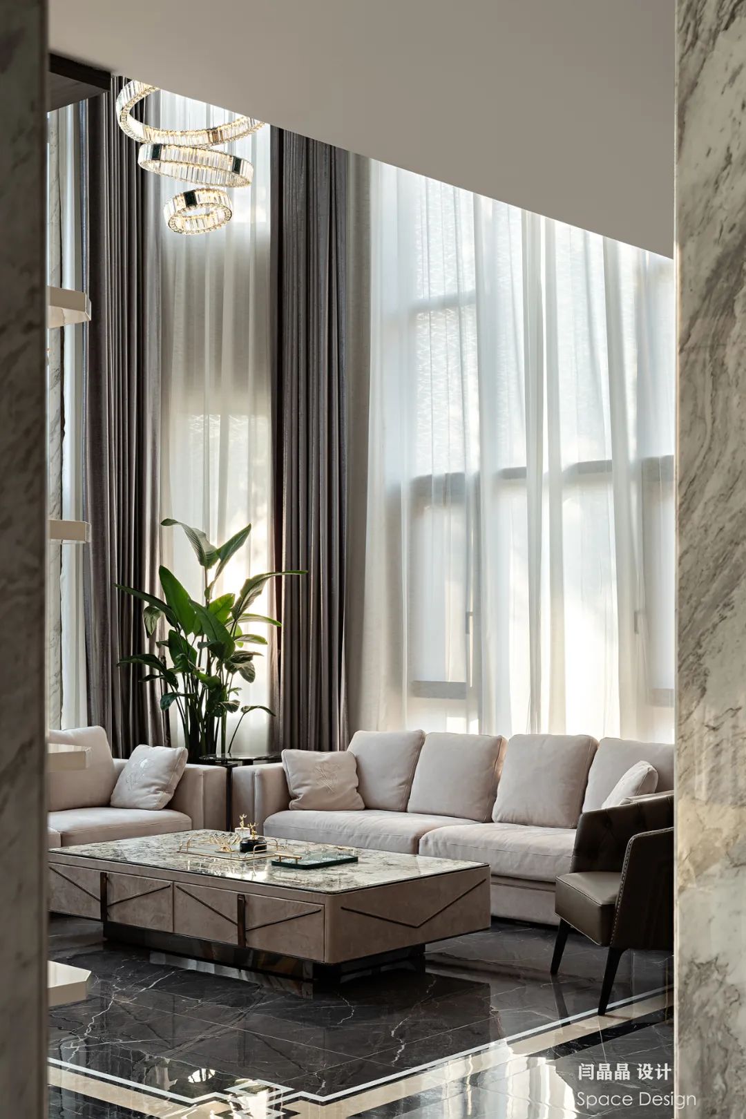 大咖设计|桂林杰特装饰闫晶晶案例欣赏 轻奢风独栋别墅实景