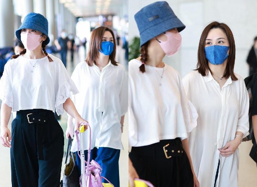 阿娇|阿娇阿SA姐妹同行，都穿白色的衣服，风格却是完全不同