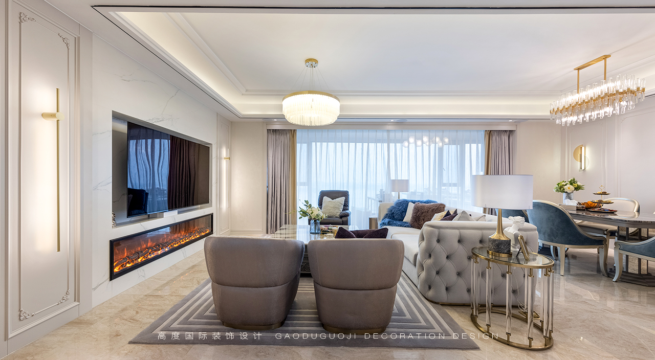 美式实景赏析|300㎡私宅设计,邂逅巴洛克的无限浪漫~