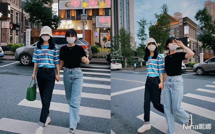 赵丽颖|赵丽颖长沙约会好友，穿男款T恤全程牵手闺蜜情谊浓，鼻尖美人极具特色