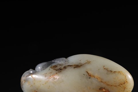 和田玉籽料|和田玉籽料 花鸟纹 摆件