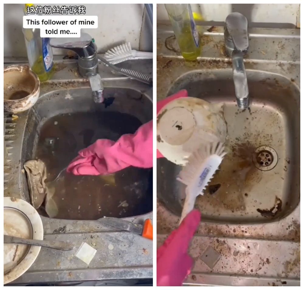 一位“强迫症”姑娘，专挑最脏的厨房清洁打扫，网友：解压治愈