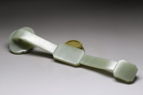 和田玉籽料|回流 舊藏和田玉籽料“松下高士图”玉如意