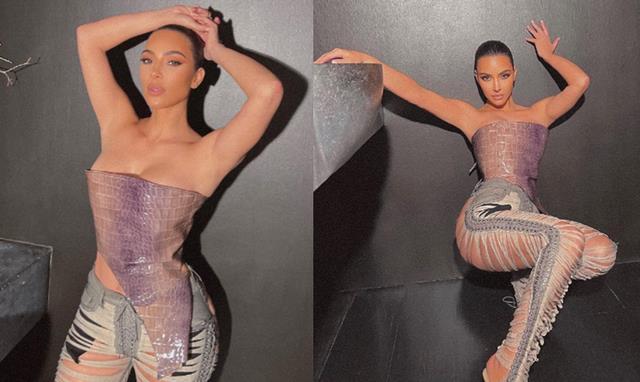 金·卡戴珊|41岁卡戴珊又瘦了，最新时尚大片好飒！极致双唇迷人，气场全开