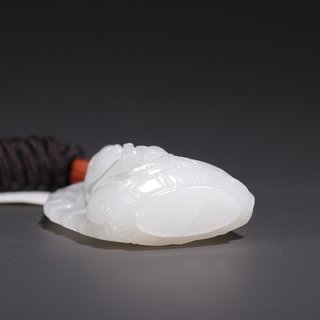 和田玉籽料|旧藏·和田玉籽料如意观音挂坠