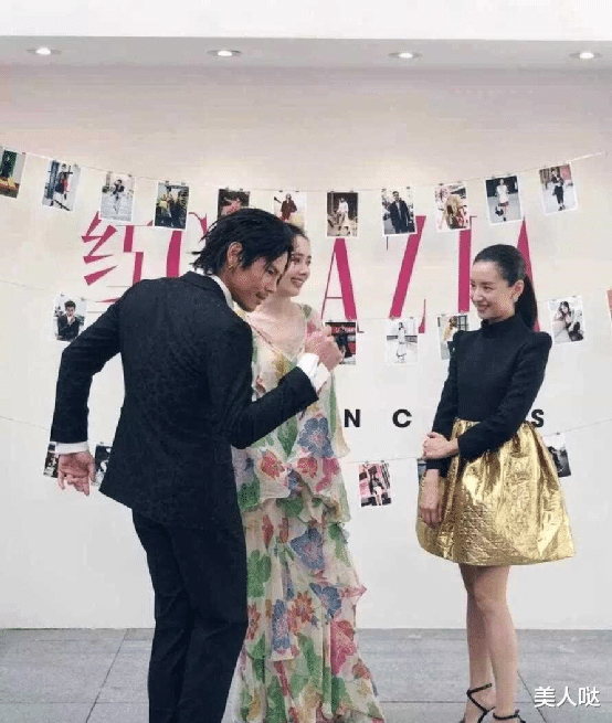 郭碧婷|郭碧婷和向佐同框亮相，她穿印花裙美如仙女，向佐胡子拉碴像反派