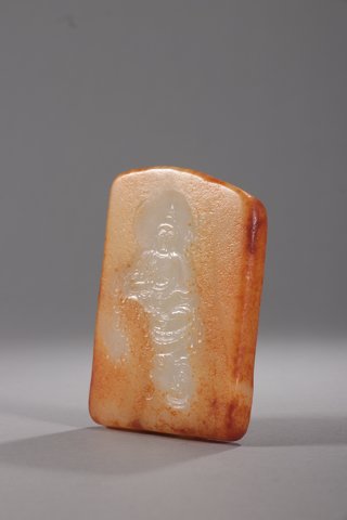 |旧藏-和田玉释迦摩尼挂牌