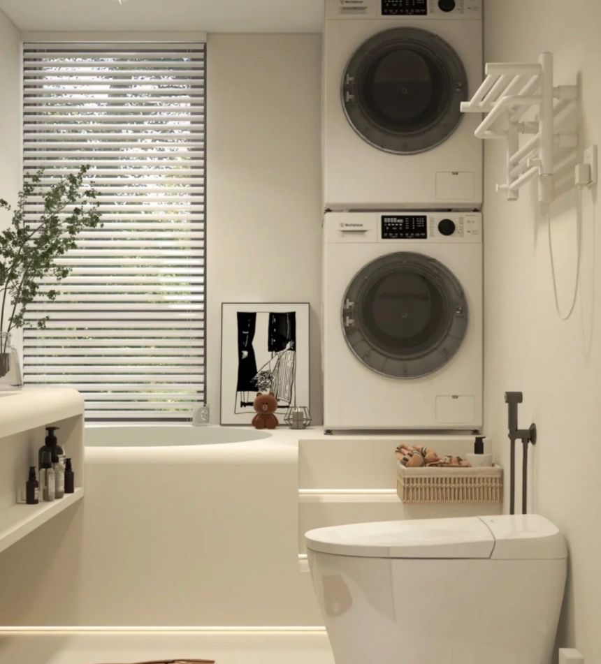 一间只有5㎡的卫生间,却用微水泥自砌浴缸,装修成超舒适的样子