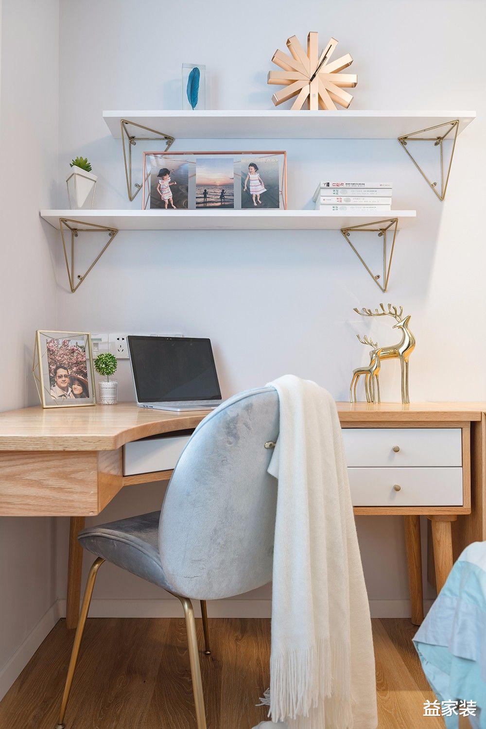 103平的家居空间，选择清爽的北欧风，为双胞胎女儿创建舒适的家