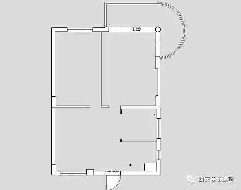 70㎡两室暗厅，改造暖色婚房