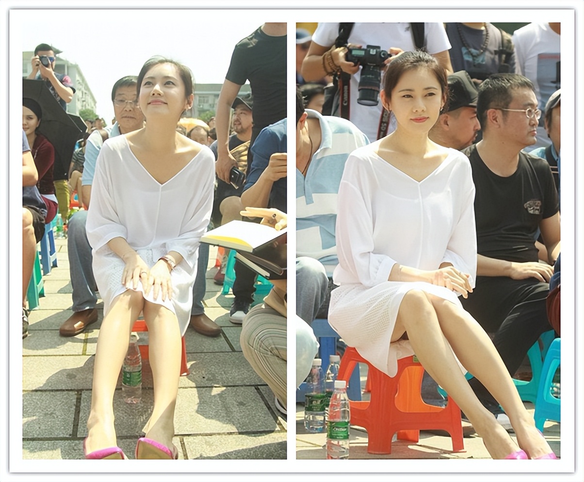 秋瓷炫|怪不得秋瓷炫40多了还招人喜欢，穿端庄美的连衣裙，优雅的迷人