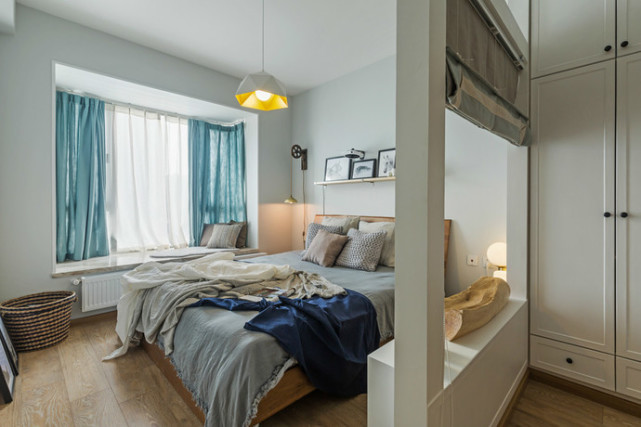 56㎡现代北欧风单身公寓,恬静生活追求,有个温暖的家甚感欣慰!