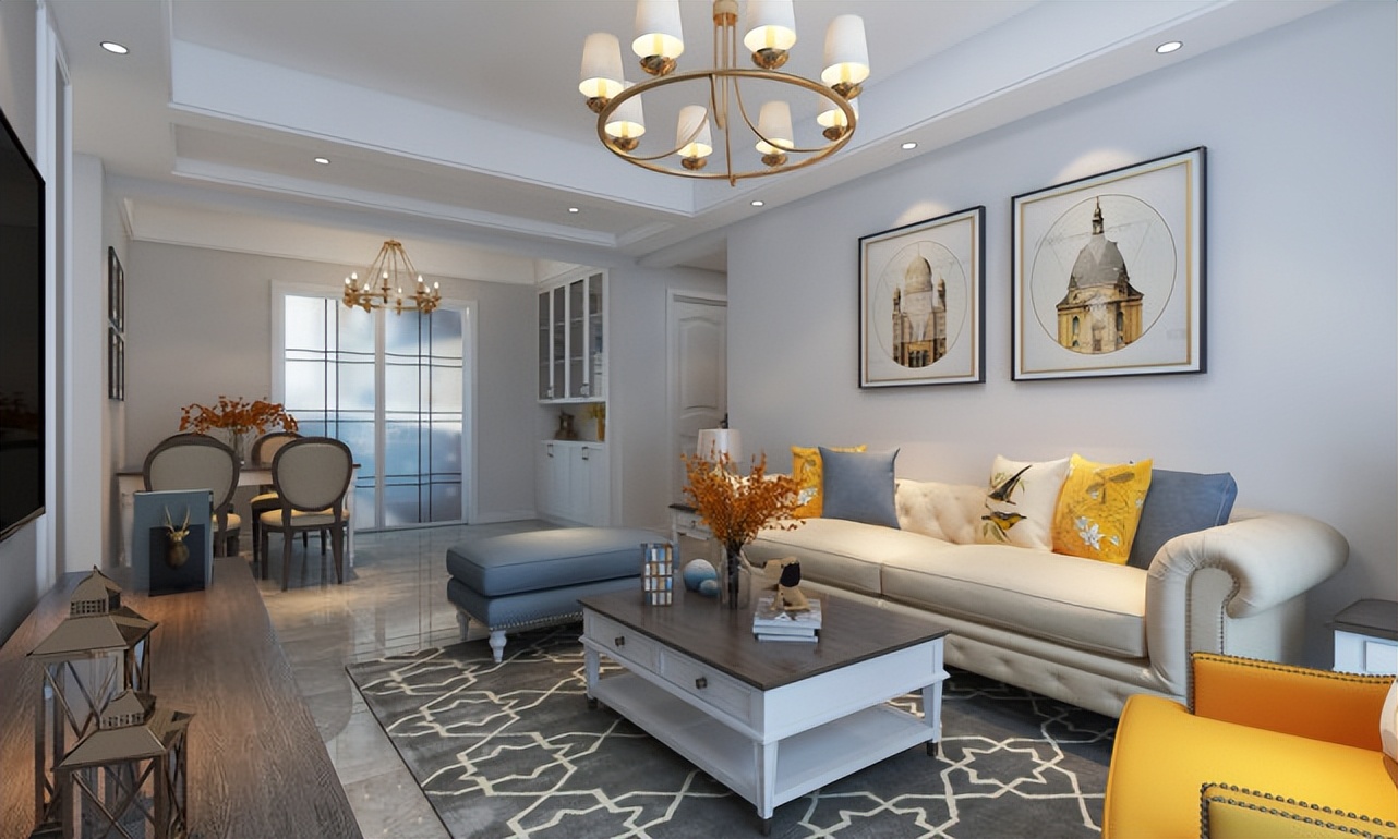 108平简美风设计暖色调为主,悬空的鞋帽柜太方便了