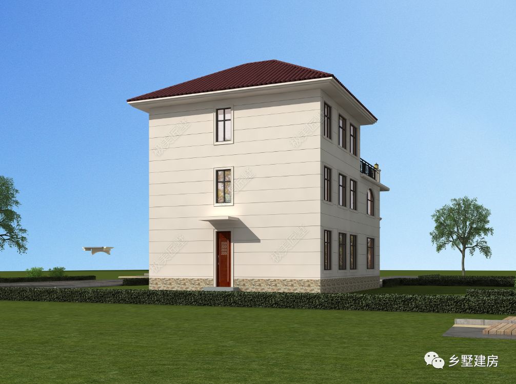 农村大家庭怎么设计?三层精美简欧,卧室多到你随心所欲