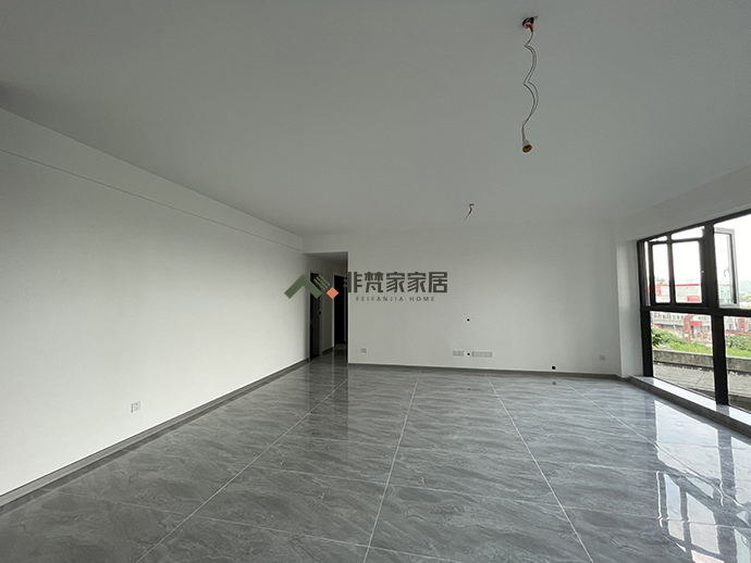 非梵家家居|彭山北湖春天套三双卫装修工地硬装完工实景拍摄