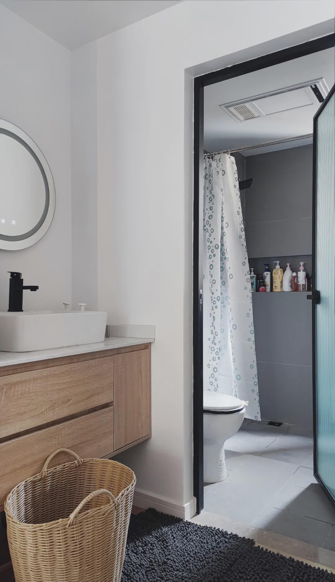 110㎡温馨原木风,开放式厨房+岛台,营造开阔视觉效果!