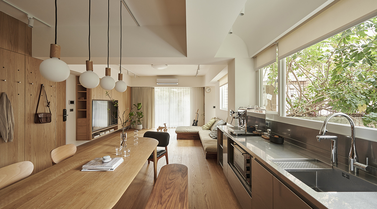 4房2厅空中瑜伽空间设计,让你尽情呈现「家」该有的本质样貌