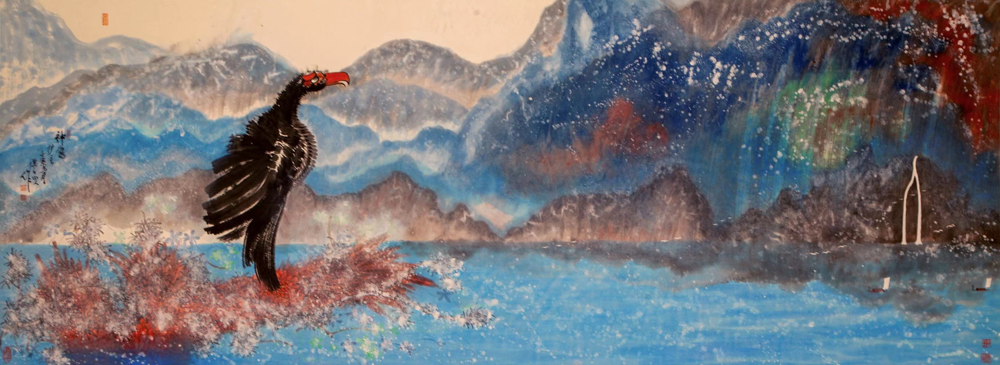 山水画|国画大师朱祖国作品受到收藏市场的热烈追捧