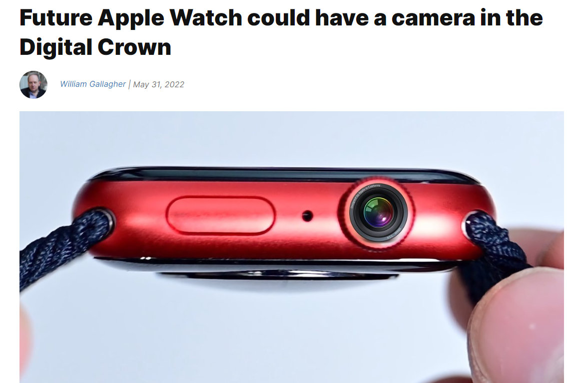 看齐小天才?苹果最新专利曝光:AppleWatch装上摄像头