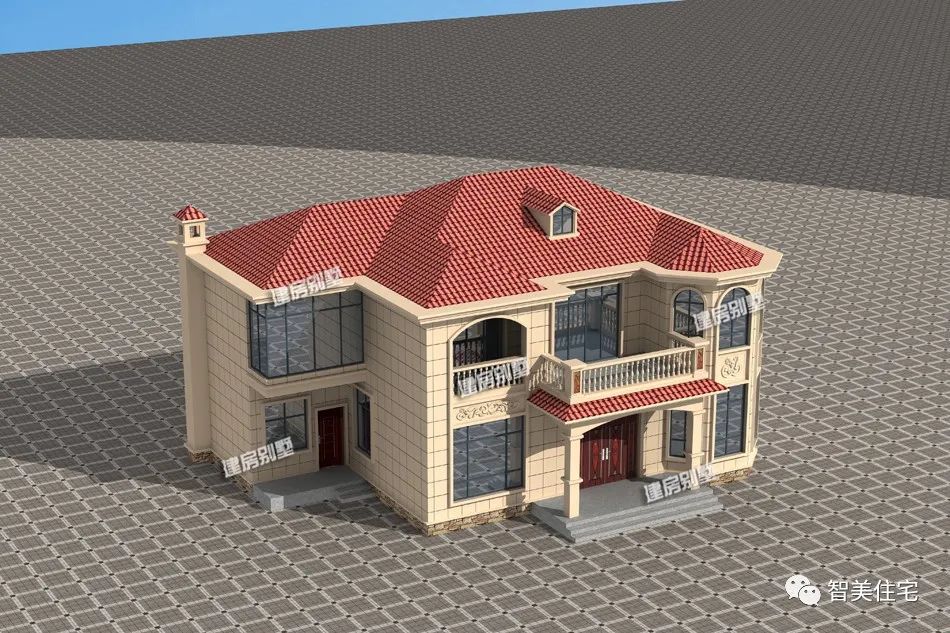 多边型窗加强室内采光,厨房单独建,这栋别墅我真的想夸它一百遍