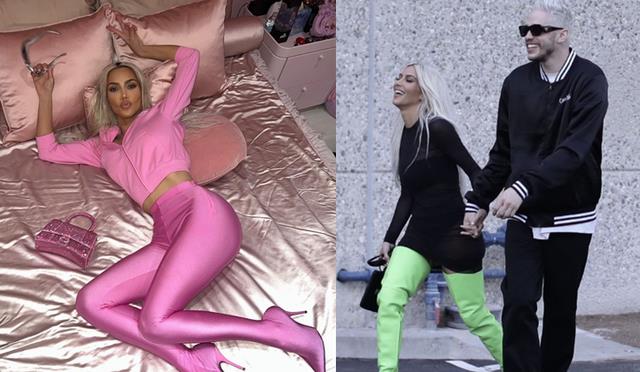 金·卡戴珊|金卡戴珊秀豪宅大床，能摆3个枕头！穿睡衣伸懒腰，风情万种