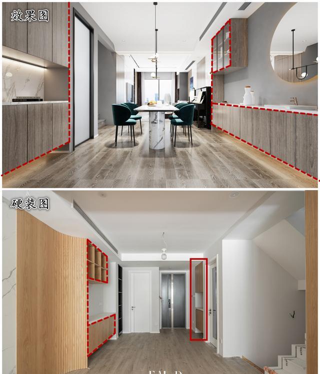 255三层底复式硬装现场,地下室封成阳光房,平层价格装出别墅范