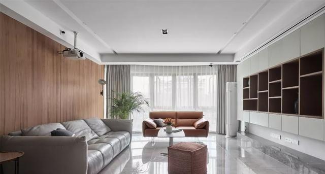 159㎡三居装成简约风也花30万，亲戚看完都说很高级，就是太素了