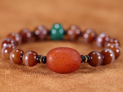 蜜蜡|【回流蜜蜡桶珠西亚药师珠手串】