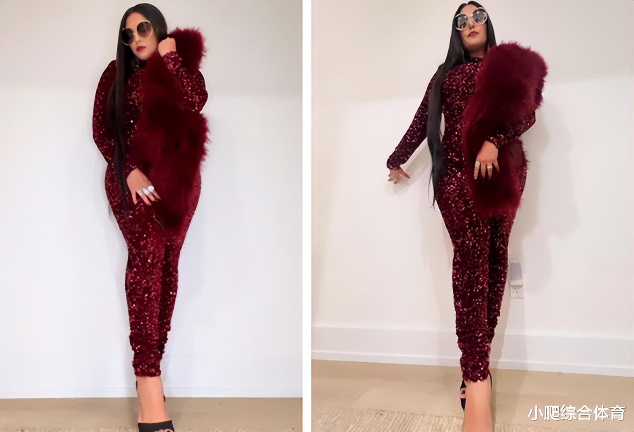 |瓦妮莎一身红参加派对！19岁女儿身材严重发福，母女加起来400斤