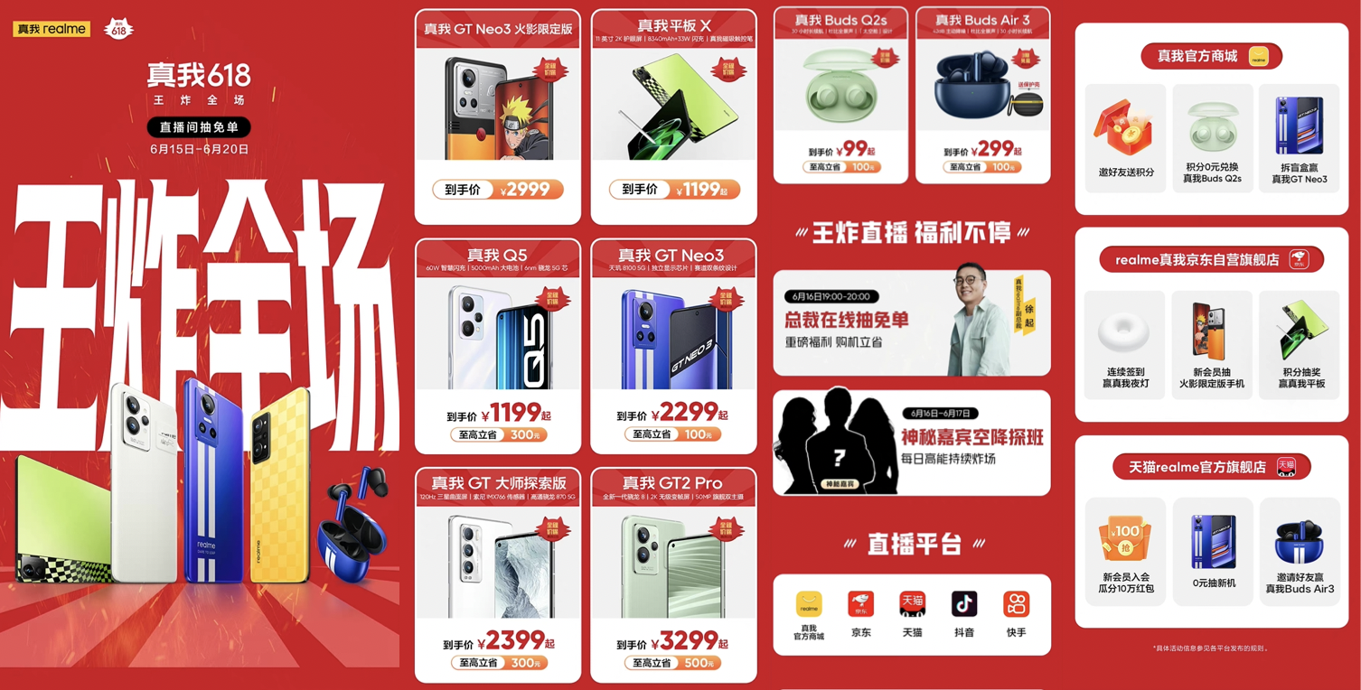 中国电信|618购机终极省钱攻略 realme带来王炸福利组合 每天都有惊喜