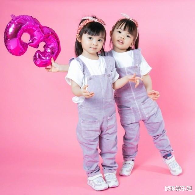 熊黛林|熊黛林晒双胞胎女儿近照，小姐妹为豪宅打扫卫生，个头长相差距大