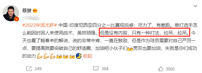 瓦尔特利·博塔斯|国羽0-3后，圈内人士谈感想，奥运冠军指出战术缺陷：球员尽力了