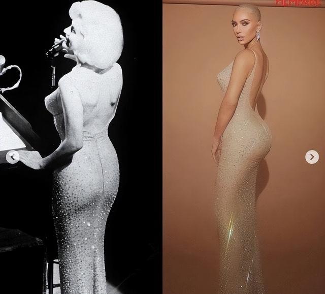 金·卡戴珊|3周减肥14斤，金卡戴珊把自己塞进梦露60年前的钻石裙，暴殄天物