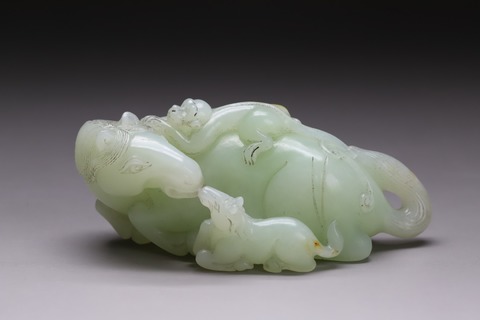 和田玉籽料|回流 舊藏和田玉籽料“枣黄皮 马上封侯”.