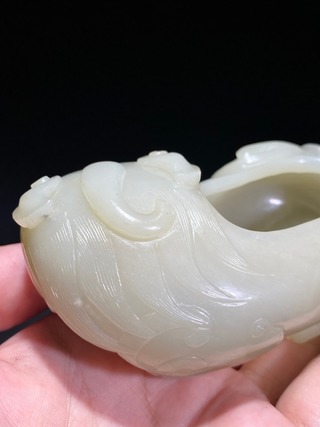 和田玉籽料|清 和田玉籽料 瑞兽 水丞 水盂 笔洗