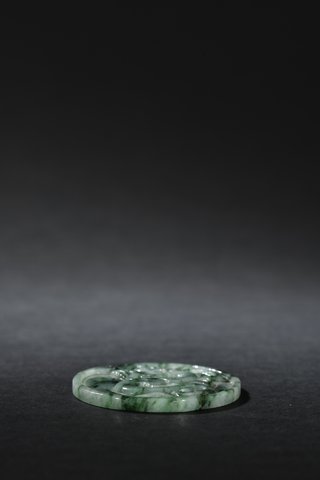 翡翠|晚清 老翡翠祥龙牌