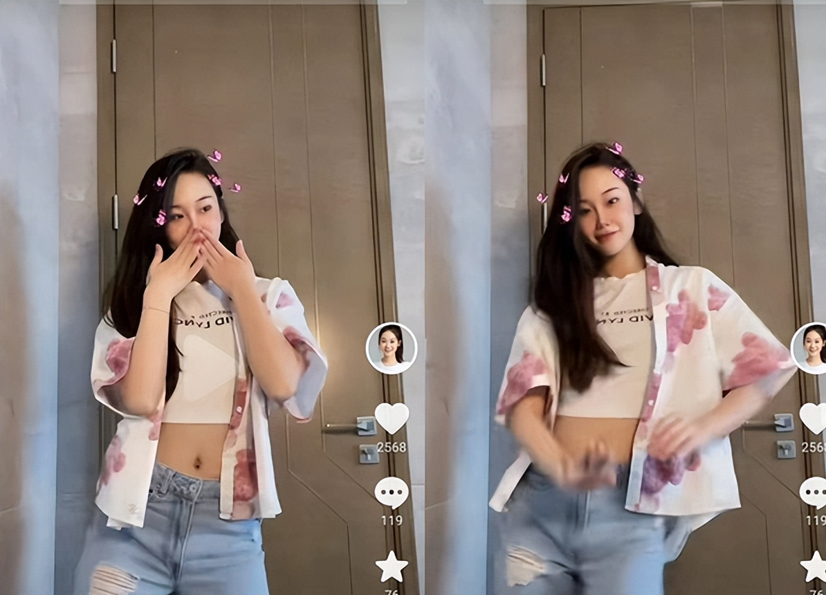 苗苗|苗苗“柳叶细腰”，露肚脐，像极了某位“明星”