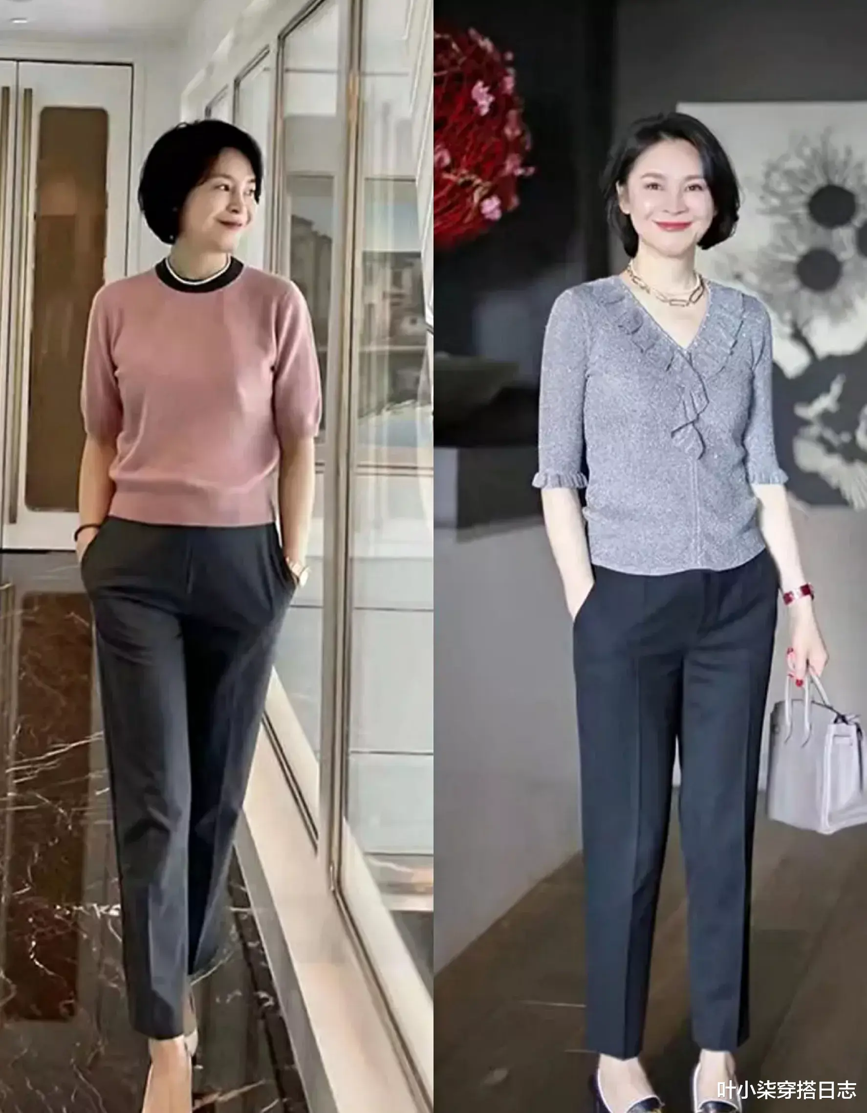 穿衣搭配|越简单越高级，春季通勤风穿搭示范，这才是大龄女性该有的样子！