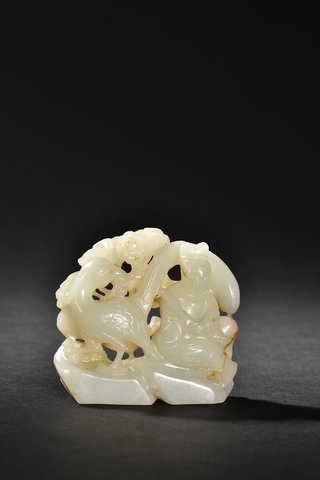 |清代 和田玉人物摆件