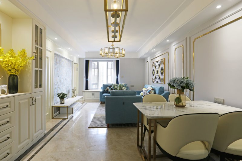 126平米美式风格三居室,预算13万,点击看效果图!-英伦壹品装修