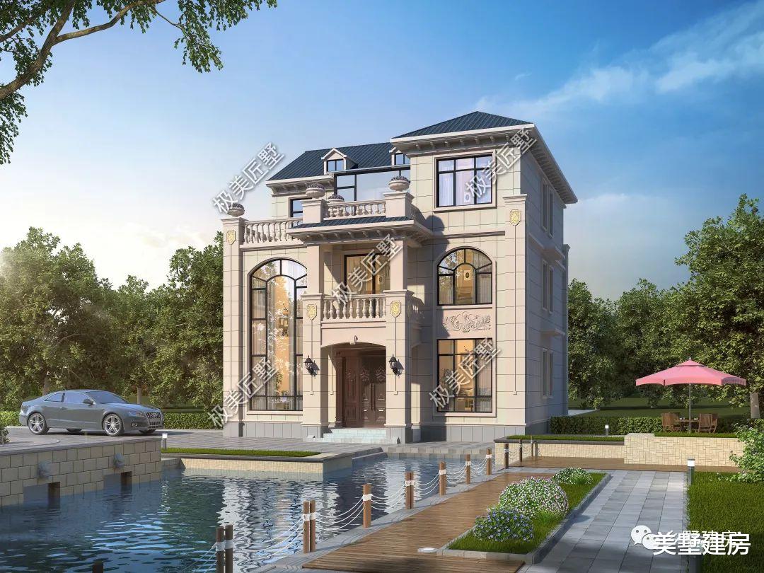 开间12米进深11米，斜坡简欧风格别墅，设计感十足，不看一定会后悔的户型！