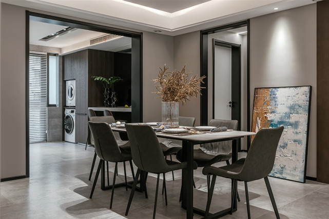 140平四房改两房现代风设计,在删繁就简中呈现出诗意的空灵