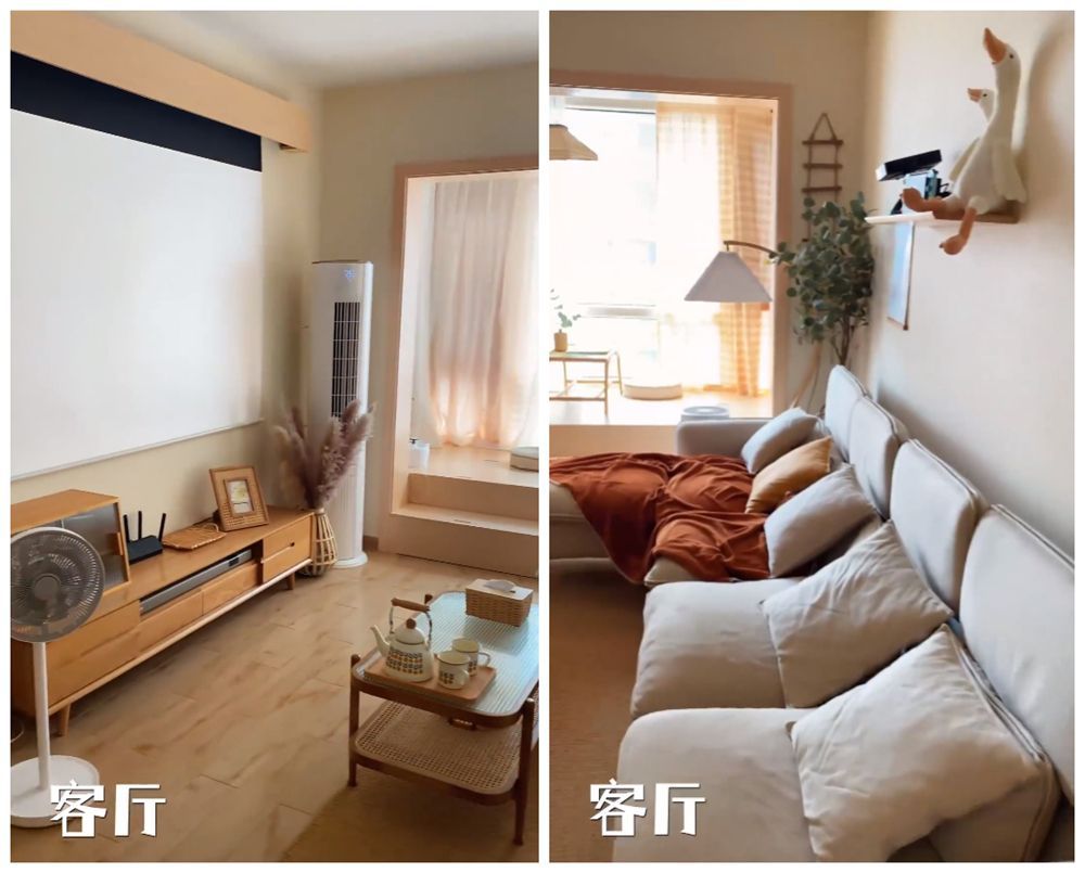 她的小家只有70㎡,却用暖色调原木风,装修成治愈温馨小宅,爱了