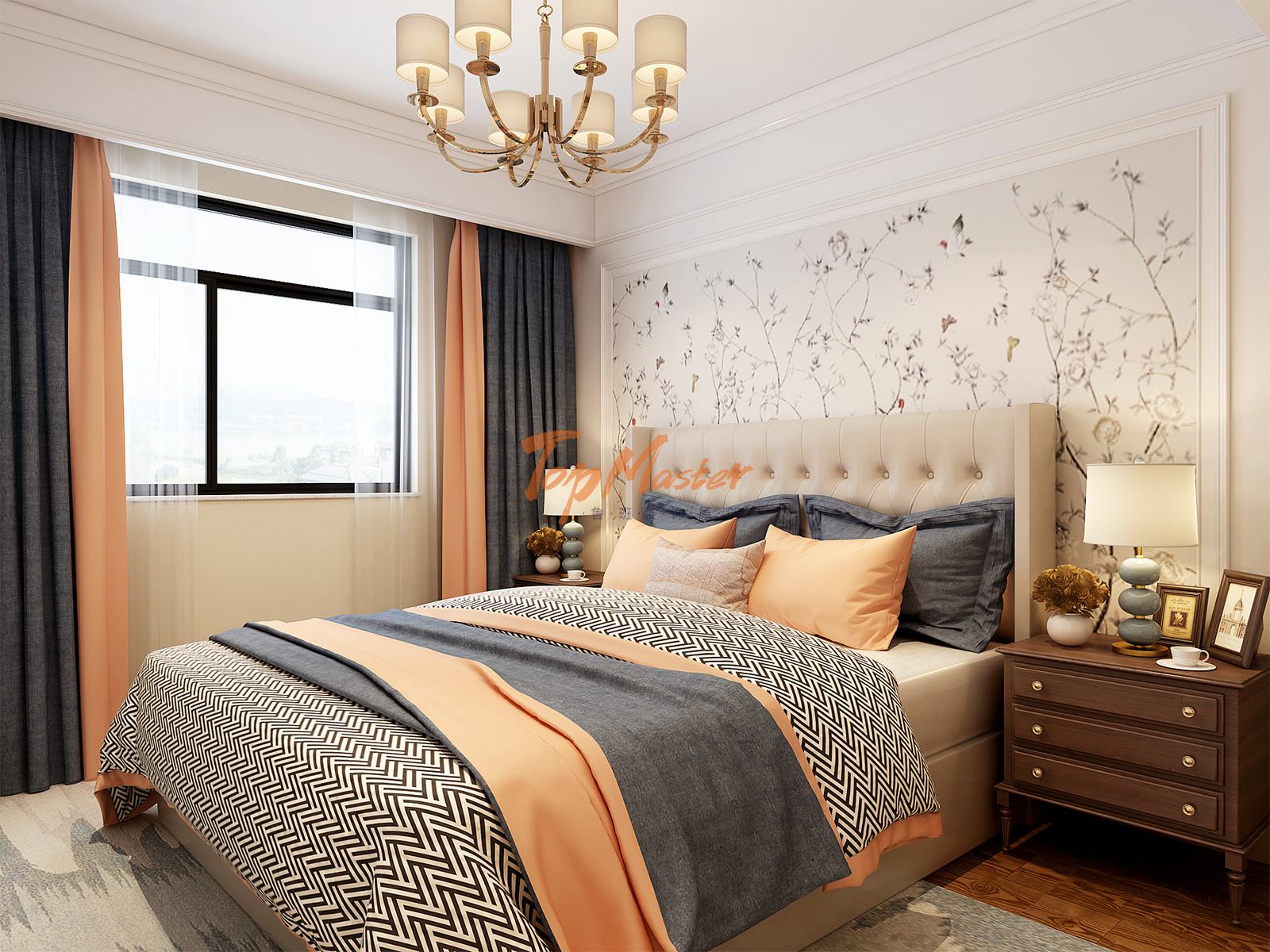 【鲁班装饰】恒大城89m2欧式风格 典雅自然