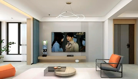 2022年一定流行的客厅阳台一体化电视墙!