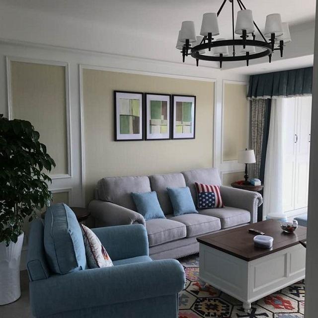 89平米紧凑小三房,现代风格清新实用,硬装花了9万的效果还不赖