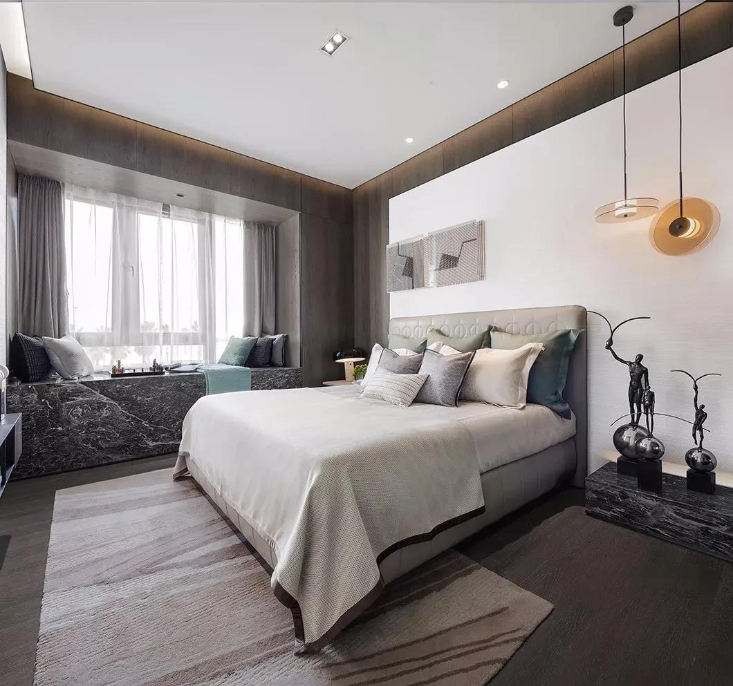 176平现代风在空间中加入较灰色,优雅而知性的档次空间来了