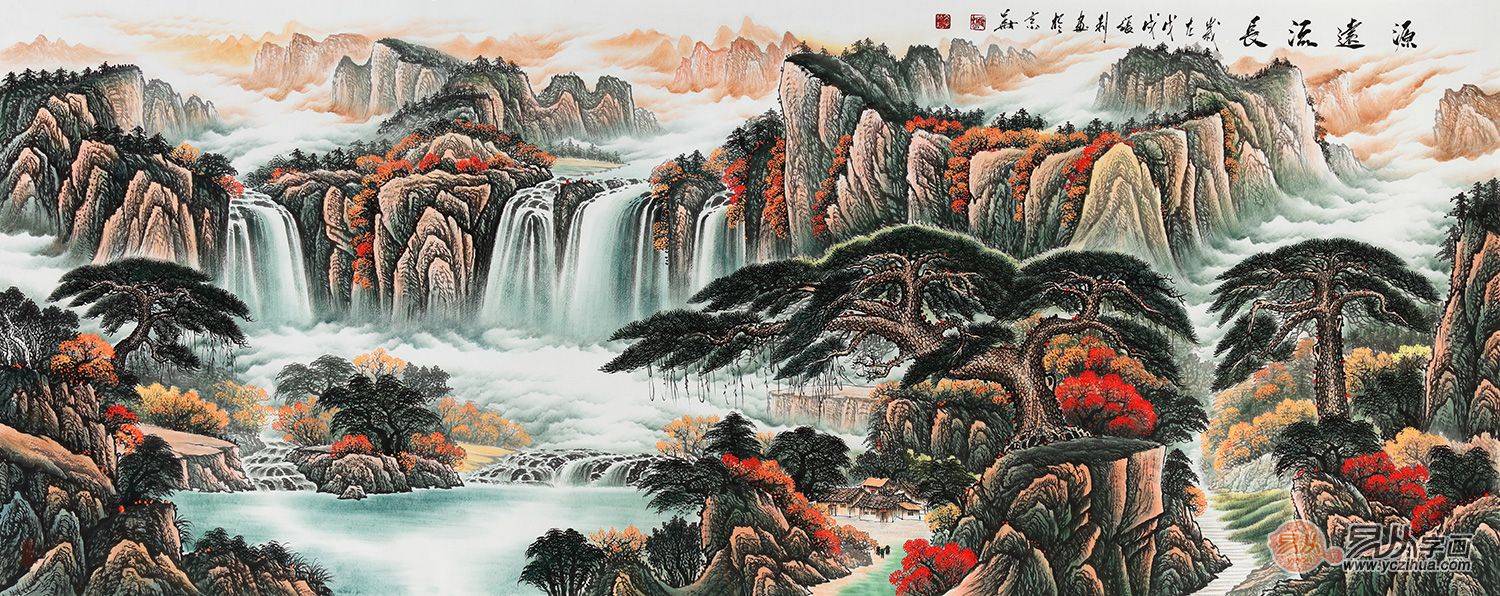 国画装饰 客厅墙面挂什么装饰画 这几款高颜值挂画请带走