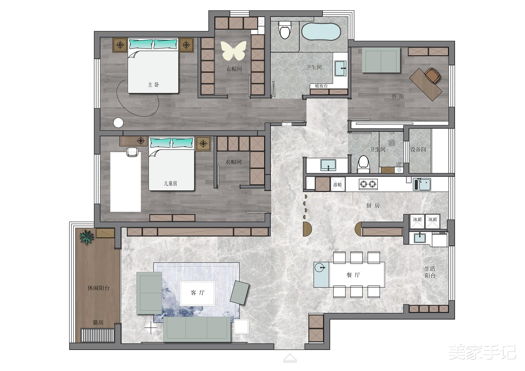 深圳夫妻200㎡的大平层火了,装修那叫一个高级大气,太有品味了