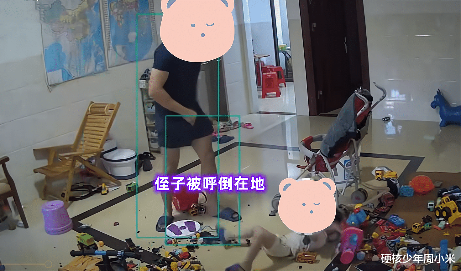 广东2岁小孩逗姑父玩,反被一巴掌呼倒在地,网友怒斥:赶紧离婚